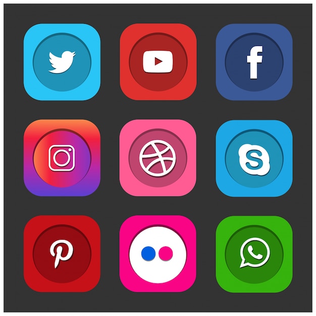 Iconos Populares De Redes Sociales Descargar Vectores Gratis 6656