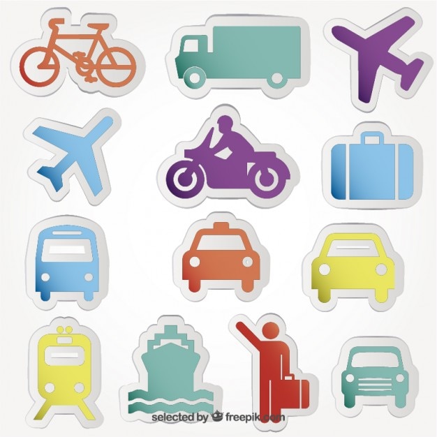 Iconos Del Transporte Vector Gratis 6893