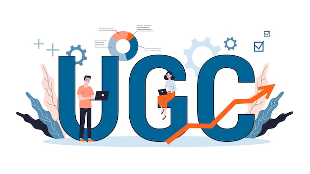 Illustation para el concepto de ugc campaña de contenido generado por