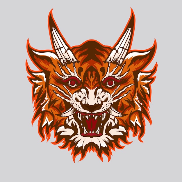 Ilustraci N De Cabeza De Tiger King Para Mascota De Camiseta O Logo