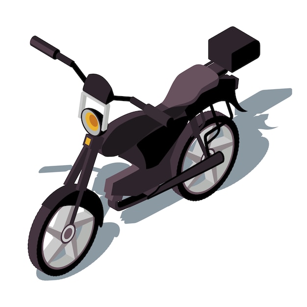 Ilustración de color isométrica de motocicleta Vector Premium