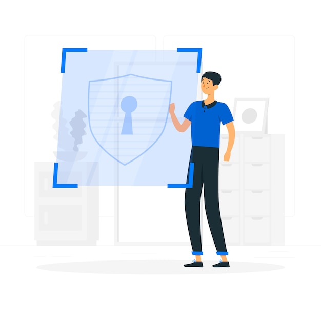 Ilustración del concepto de seguridad Vector Gratis