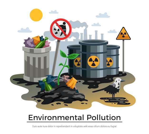 Ilustración De Contaminación Ambiental Vector Gratis