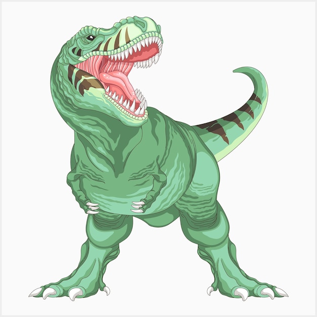 Ilustraci N De Cuerpo Completo De Dinosaurio Enojado Vector Premium