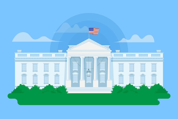 Ilustración detallada de la casa blanca | Vector Gratis