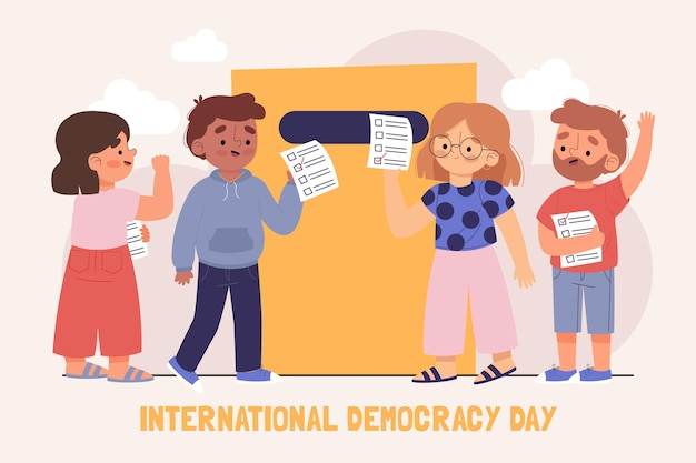 Ilustración Del Día Internacional De La Democracia Vector Gratis 2890