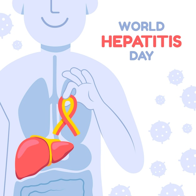 Ilustraci N Del D A Mundial De La Hepatitis Vector Gratis