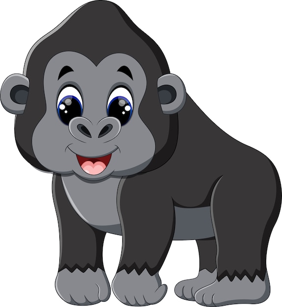 Ilustraci n de dibujos animados gracioso gorila Vector 