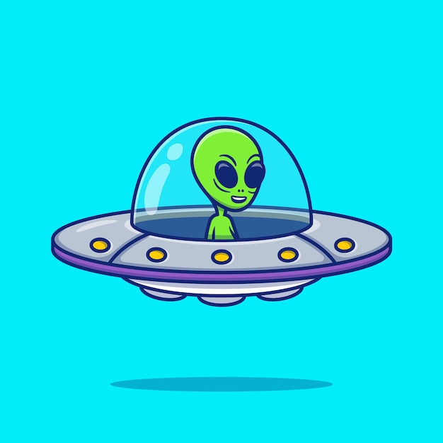 Ilustración De Dibujos Animados Lindo Ovni Alienígena Concepto De Icono De Espacio Vector Premium 8791