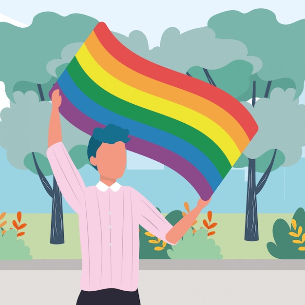 Ilustración De Dibujos Animados Orgullosos Homosexuales Vector Premium 0444
