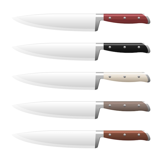 Ilustración de diseño de cuchillo de cocina aislada | Vector Premium