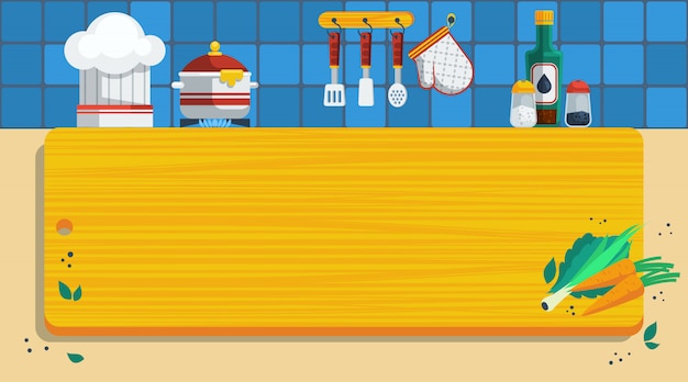 Ilustraci N De Fondo De Cocina Vector Gratis   Ilustracion Fondo Cocina 1284 9166 