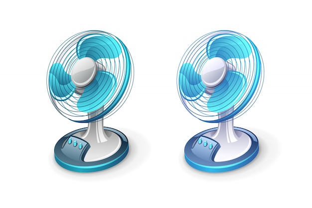 Ilustración del icono de ventilador eléctrico Vector Premium