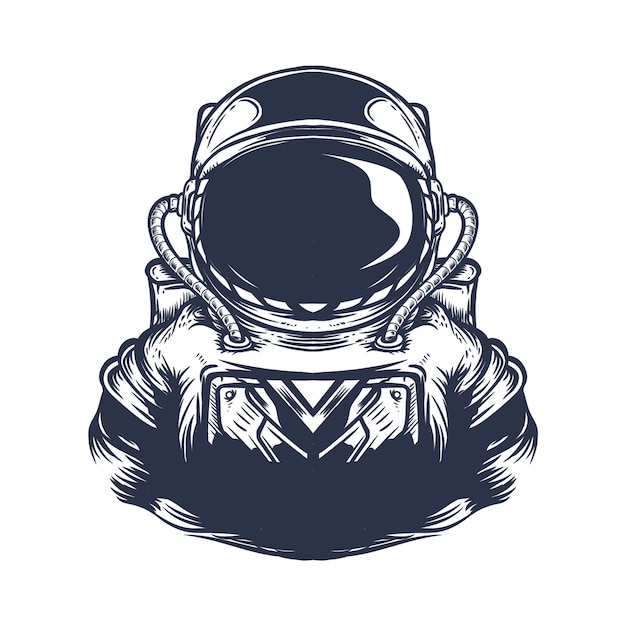 Ilustración de ilustraciones de astronauta Vector Premium