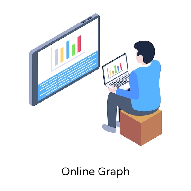 Ilustraci N Isom Trica De Datos En L Nea Con Gr Ficos Perfectos De