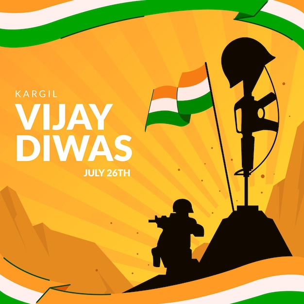 Ilustración De Kargil Vijay Diwas Vector Gratis 8998