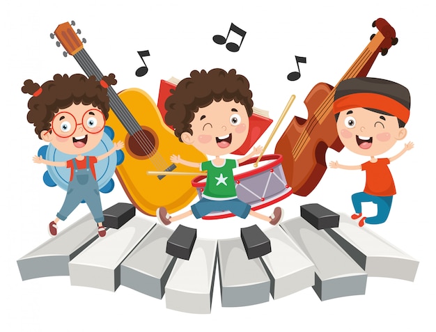 Ilustración de la música infantil | Vector Premium