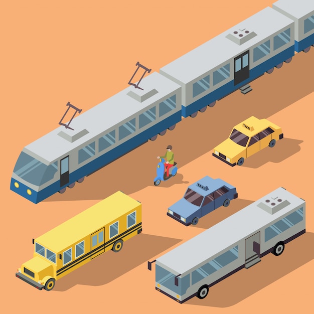 Ilustraci N De Paquete De Transporte P Blico Vector Premium