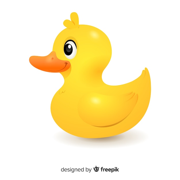 Ilustración De Patito De Goma Amarillo Lindo Vector Gratis 1151