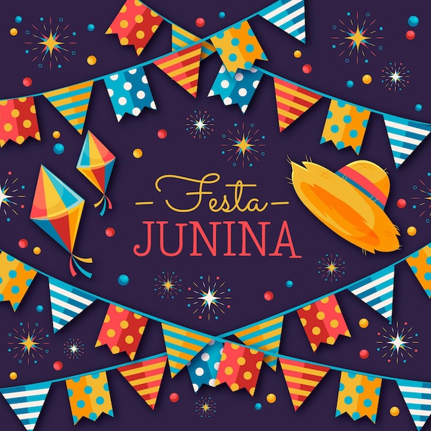 Ilustraci N Plana De Festa Junina Vector Gratis