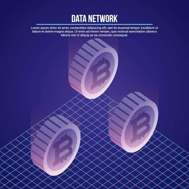 Ilustración de red de datos vector gratuito