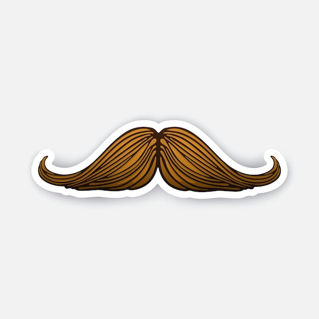 Ilustraci N Vectorial Hipsters Bigote Hombres Cara Pegatina De Moda En