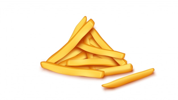 Imagen De Papas Fritas | Vector Premium