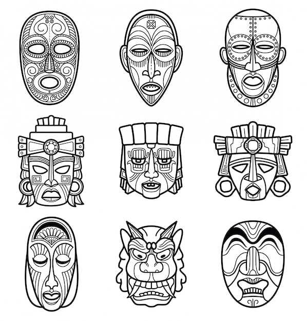 Featured image of post Vector Mascaras Tribales - Vector de origen étnico tribal.