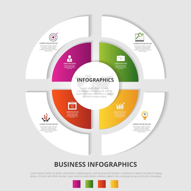 Infografía Circular Vector Premium 0270