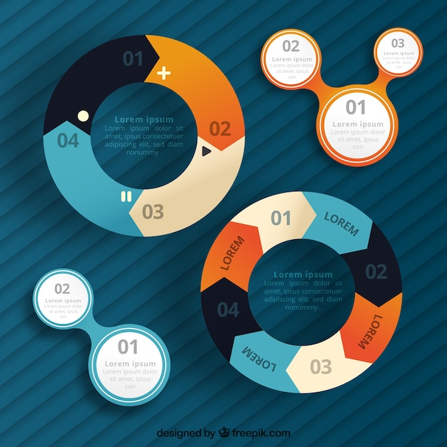 Infografía de circulos Vector Gratis