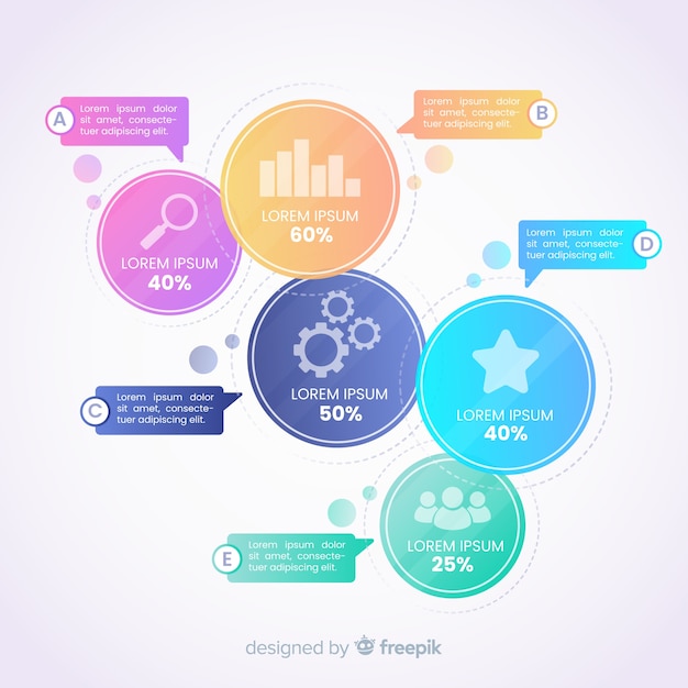 Infograf A De C Rculos Vector Gratis