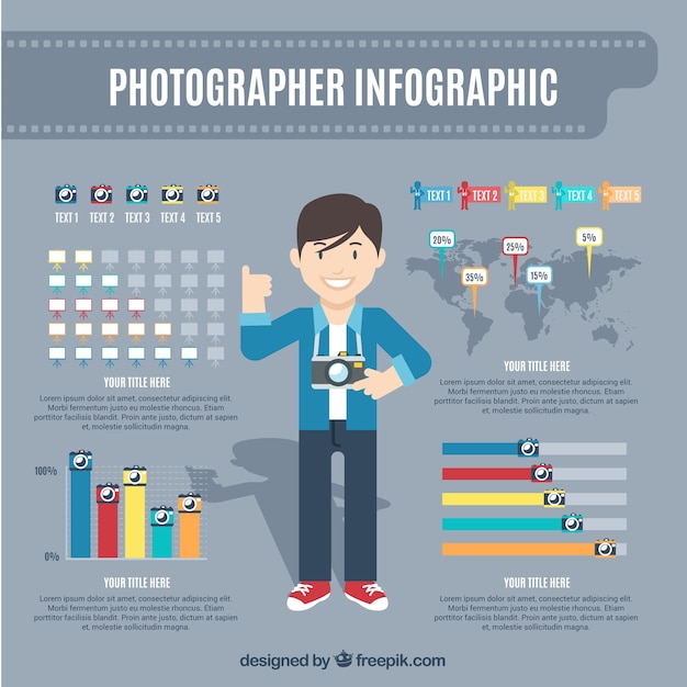 Infografía de fotógrafo | Descargar Vectores gratis