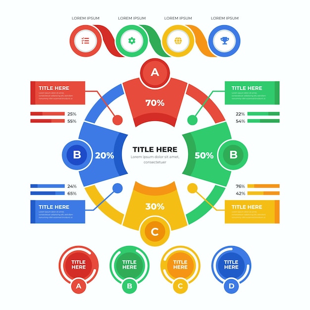 Infografía De Diagrama Circular Plano Vector Gratis 3237