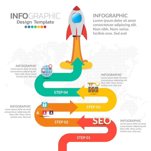 Infograf A De Flujo De Trabajo De L Nea De Tiempo De Negocios Vector Premium