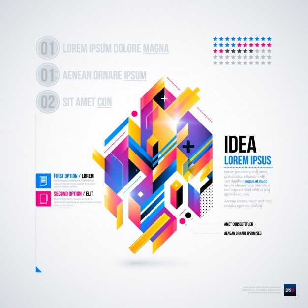 Infografía con fondo abstracto Vector Gratis