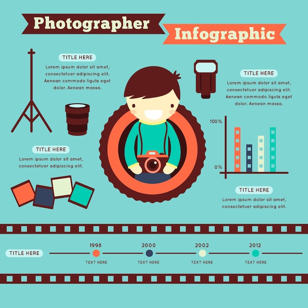 Infografía linda de fotógrafo | Descargar Vectores gratis