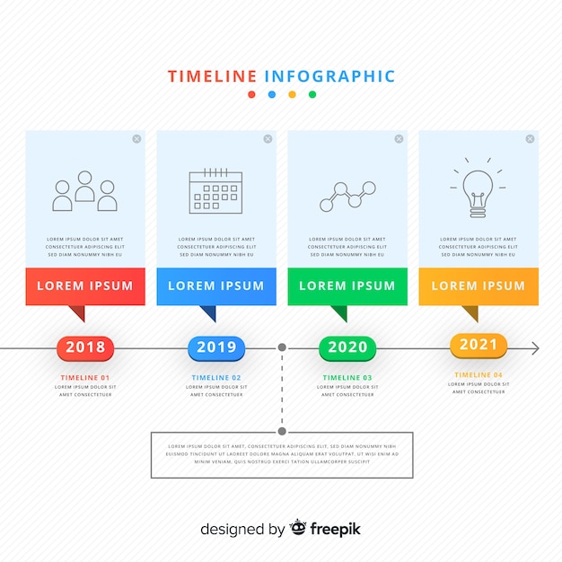 Infograf A De L Nea Del Tiempo Vector Gratis