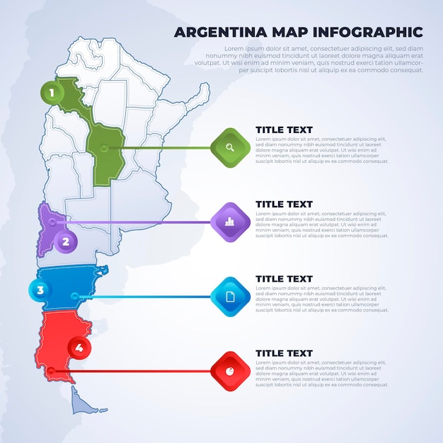 Infografía Del Mapa De Argentina Vector Gratis 7206