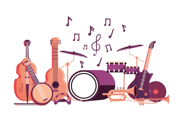 Instrumento Musical De Dibujos Animados | Vector Premium