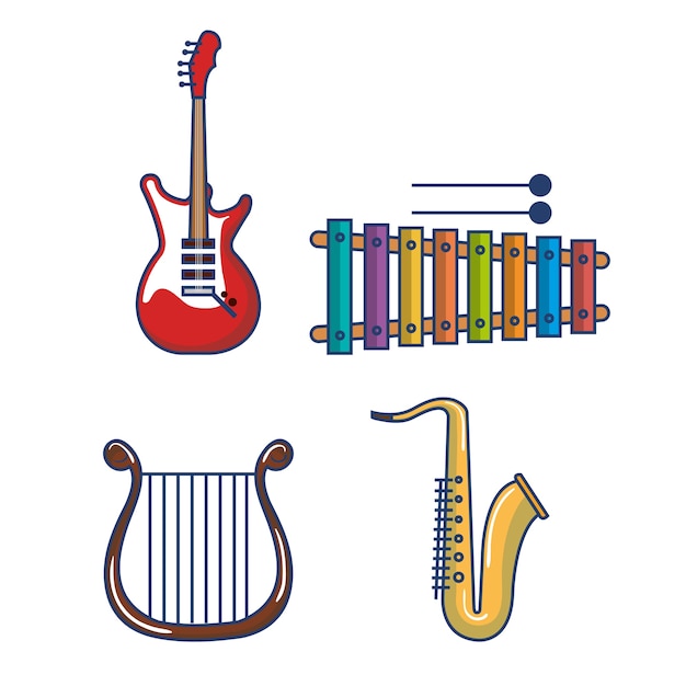 Instrumentos Musicales Vector Premium