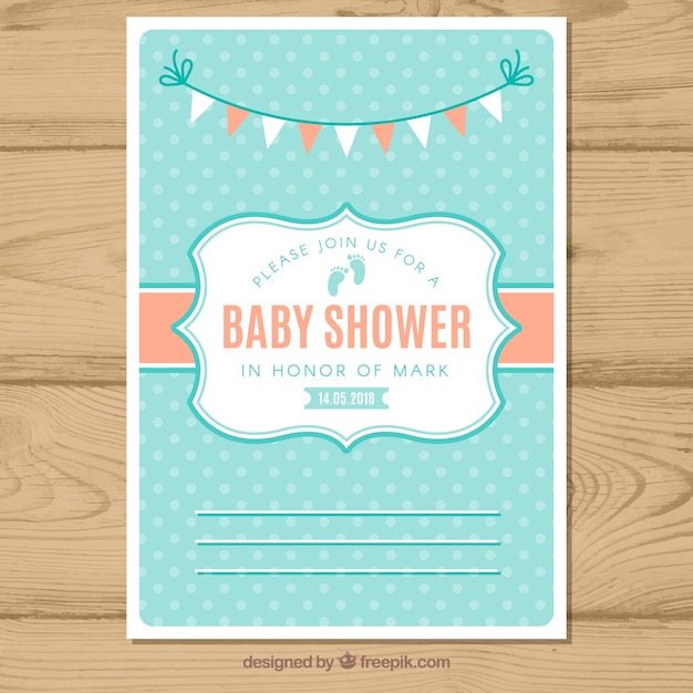 Invitacion Moderna De Baby Shower Descargar Vectores Gratis