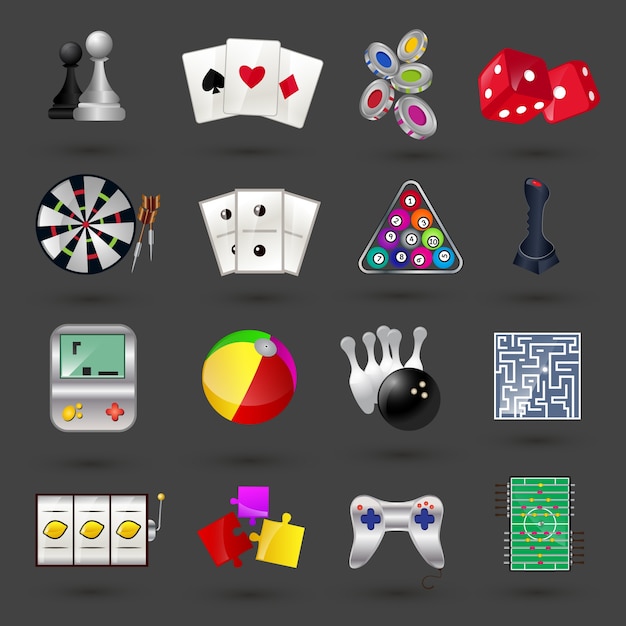 Download Juego de deporte y juegos de azar iconos de casino ...