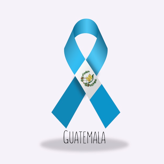 Lazo Con Diseno De La Bandera De Guatemala Vector Gratis