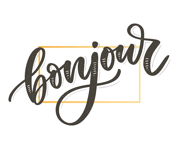 Lema de bonjour | Vector Premium