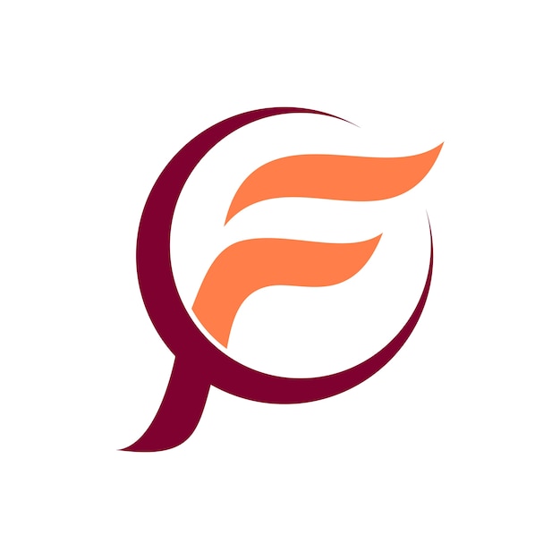 Letra F Initial Logo Vector Premium