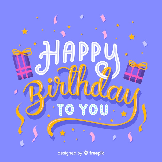 Letras coloridas de feliz cumpleaños | Vector Gratis