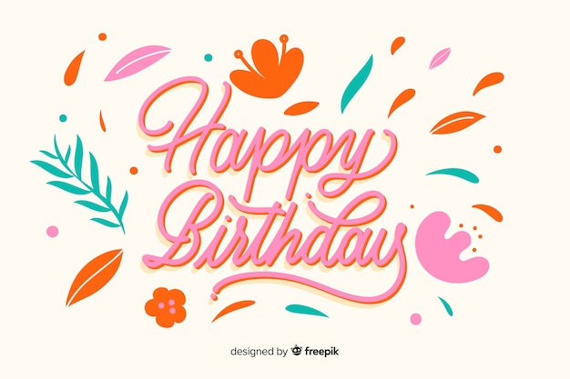 Letras coloridas de feliz cumpleaños | Vector Gratis