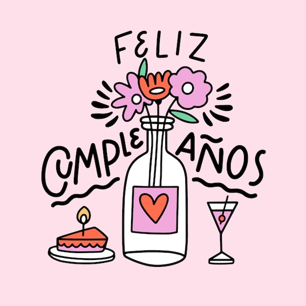 Letras de concepto de feliz cumpleaños | Vector Gratis