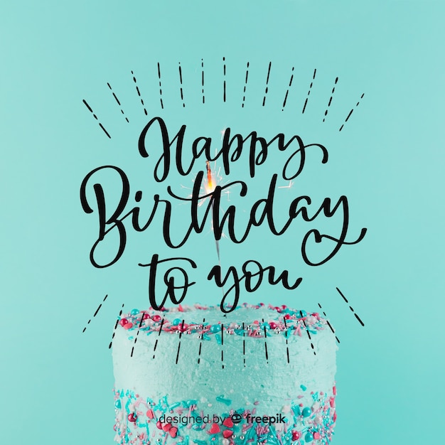 Letras de feliz cumpleaños con foto | Vector Gratis