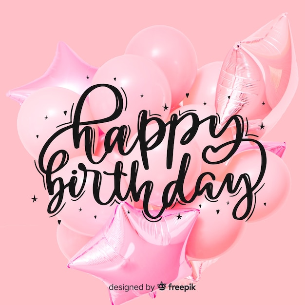 Letras de feliz cumpleaños con foto | Vector Gratis